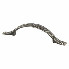 Art Nouveau 3-3/4 Inch Center to Center Vintage Nickel Cabinet Pull Art Nouveau 3-3/4 Inch Center to Center Vintage Nickel Cabinet Pull