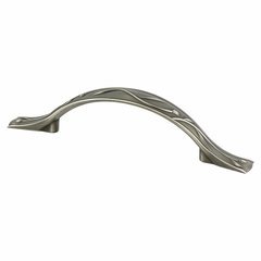 Art Nouveau 5-1/16 Inch Center to Center Vintage Nickel Cabinet Pull Art Nouveau 5-1/16 Inch Center to Center Vintage Nickel Cabinet Pull