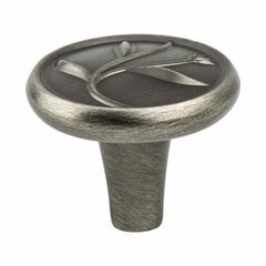 Art Nouveau 1-3/8 Inch Diameter Vintage Nickel Cabinet Knob Art Nouveau 1-3/8 Inch Diameter Vintage Nickel Cabinet Knob
