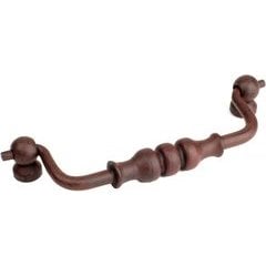 Savannah 5-1/16 Inch Center to Center Natural Rust Cabinet Bail Pull Savannah 5-1/16 Inch Center to Center Natural Rust Cabinet Bail Pull