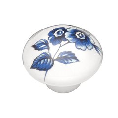 English Cozy Knob 1-3/8 inch Diameter Poppy Flower English Cozy Knob 1-3/8 inch Diameter Poppy Flower