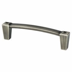 Connections 3-3/4 Inch Center to Center Vintage Nickel Cabinet Pull Connections 3-3/4 Inch Center to Center Vintage Nickel Cabinet Pull