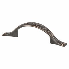 Art Nouveau 3-1/2 Inch Center to Center Venetian Bronze Cabinet Pull Art Nouveau 3-1/2 Inch Center to Center Venetian Bronze Cabinet Pull