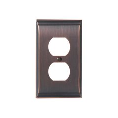 Candler One Receptacle Wall Plate Oil Rubbed Bronze Candler One Receptacle Wall Plate Oil Rubbed Bronze