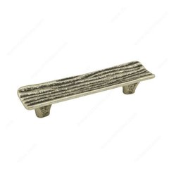 Striated 3-3/4 Inch Center to Center Faux Iron Cabinet Pull Striated 3-3/4 Inch Center to Center Faux Iron Cabinet Pull