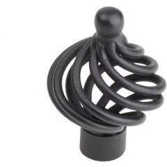 Orleans 1-15/16 Inch Wrought Iron Knob - Matte Black Orleans 1-15/16 Inch Wrought Iron Knob - Matte Black