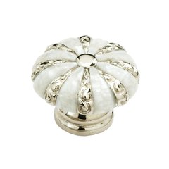 Mother of Pearl 1-3/8 Inch Diameter Mother Of Pearl/Polished Nickel Cabinet Knob Mother of Pearl 1-3/8 Inch Diameter Mother Of Pearl/Polished Nickel Cabinet Knob