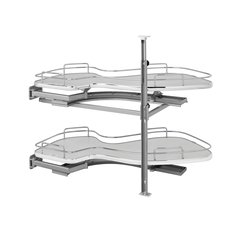 Cloud 15" Double Tier Blind Corner Organizer Left Hand Gray Cloud 15" Double Tier Blind Corner Organizer Left Hand Gray