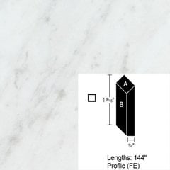 Wilsonart Bevel Edge - White Carrara - 12 Ft Wilsonart Bevel Edge - White Carrara - 12 Ft