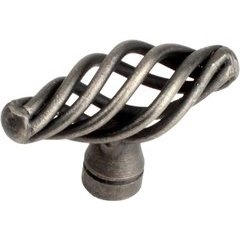 Orleans 3/4 Inch Wrought Iron Knob - Antique Pewter Orleans 3/4 Inch Wrought Iron Knob - Antique Pewter