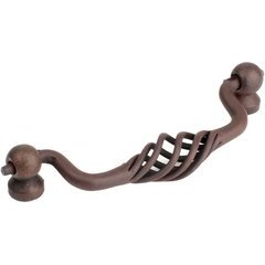 Orleans 4 Inch Wrought Iron Bail Pull - Natural Rust Orleans 4 Inch Wrought Iron Bail Pull - Natural Rust