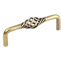 Orleans 4 Inch Wrought Iron Pull - Antique Brass Orleans 4 Inch Wrought Iron Pull - Antique Brass