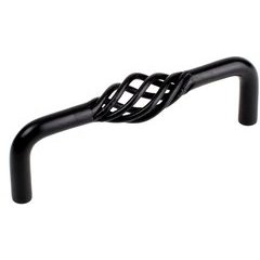 Orleans 4 Inch Wrought Iron Pull - Matte Black Orleans 4 Inch Wrought Iron Pull - Matte Black