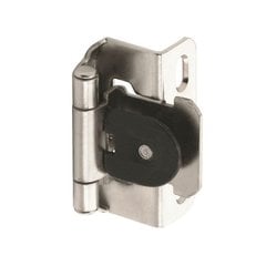 Single Demountable 1/2 inch Overlay Hinge Nickel-Pair Single Demountable 1/2 inch Overlay Hinge Nickel-Pair