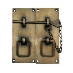 Two-Piece Rectangular Latch with Handle 4" L - Antique Brass Two-Piece Rectangular Latch with Handle 4" L - Antique Brass