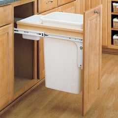 Single Trash Pullout 50 Quart-Wood Single Trash Pullout 50 Quart-Wood