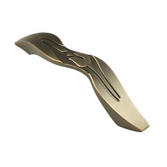 Tulip 3-3/4 Inch Center to Center Antique Bronze Copper Cabinet Pull Tulip 3-3/4 Inch Center to Center Antique Bronze Copper Cabinet Pull