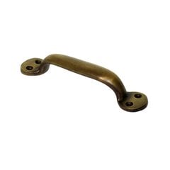 Pulls 3-1/4 Inch Center to Center Unlacquered Antique Brass Cabinet Pull Pulls 3-1/4 Inch Center to Center Unlacquered Antique Brass Cabinet Pull