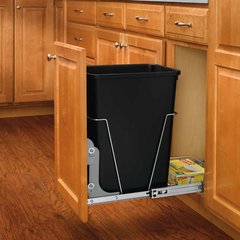 Single Trash Pullout 35 Quart-Black Single Trash Pullout 35 Quart-Black