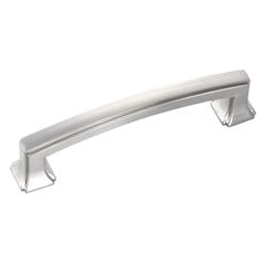 Bridges 3-3/4 Inch Center to Center Satin Nickel Cabinet Pull Bridges 3-3/4 Inch Center to Center Satin Nickel Cabinet Pull