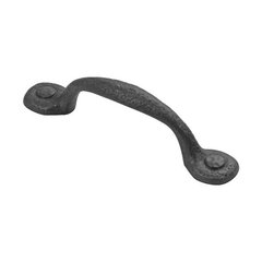 Refined Rustic 3 Inch Center to Center Black Iron Cabinet Pull Refined Rustic 3 Inch Center to Center Black Iron Cabinet Pull