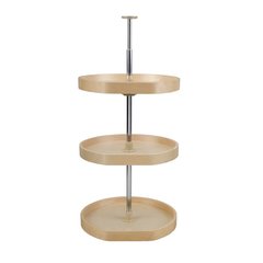 D Shape Three Shelf Set 20 inch Diameter - Wood D Shape Three Shelf Set 20 inch Diameter - Wood