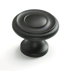 Colonial 1-1/4 Inch Diameter Flat Black Cabinet Knob Colonial 1-1/4 Inch Diameter Flat Black Cabinet Knob