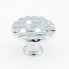 Italian Designs-Mosaic 1-1/8 Inch Diameter Polished Chrome Cabinet Knob Italian Designs-Mosaic 1-1/8 Inch Diameter Polished Chrome Cabinet Knob