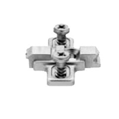 Clip 1 Piece Mounting Plate with Euro-Screw 0MM Clip 1 Piece Mounting Plate with Euro-Screw 0MM