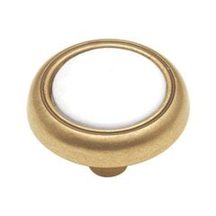 Tranquility 1-3/16 Inch Diameter Lancaster Hand Polished & White Cabinet Knob Tranquility 1-3/16 Inch Diameter Lancaster Hand Polished & White Cabinet Knob