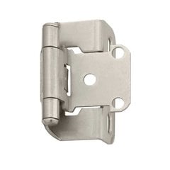 Partial Wrap 1/2 inch Overlay Hinge Satin Nickel - Per Pair Partial Wrap 1/2 inch Overlay Hinge Satin Nickel - Per Pair