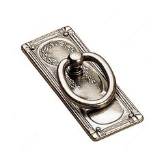 Art Deco 3-13/16 Inch Diameter Faux Iron Cabinet Ring Pull Art Deco 3-13/16 Inch Diameter Faux Iron Cabinet Ring Pull