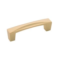 Crest Pull 3 inch Center to Center Flat Ultra Brass Crest Pull 3 inch Center to Center Flat Ultra Brass