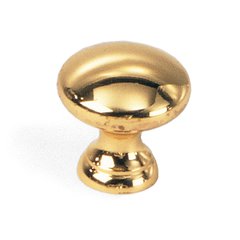 Solid Brass 1-3/8 Inch Diameter Polished Brass Cabinet Knob Solid Brass 1-3/8 Inch Diameter Polished Brass Cabinet Knob
