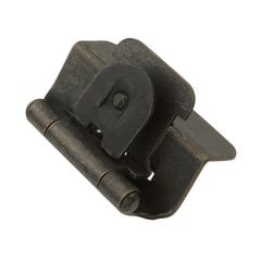 Double Demountable 1/2 inch Overlay Hinge Pair Black Iron Double Demountable 1/2 inch Overlay Hinge Pair Black Iron