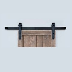 Designer Barn Door Rolling Hardware and 5 feet Track Smooth Iron Designer Barn Door Rolling Hardware and 5 feet Track Smooth Iron