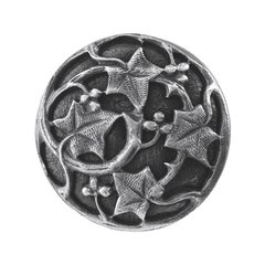 Leaves 1-1/8 Inch Diameter Antique Pewter Cabinet Knob Leaves 1-1/8 Inch Diameter Antique Pewter Cabinet Knob