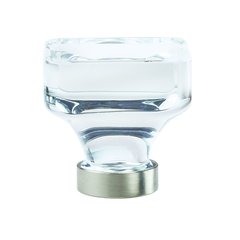 Glacio Knob 1-3/8" Dia Clear Crystal/Satin Nickel Glacio Knob 1-3/8" Dia Clear Crystal/Satin Nickel