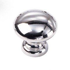 Solid Brass 1-3/8 Inch Diameter Polished Chrome Cabinet Knob Solid Brass 1-3/8 Inch Diameter Polished Chrome Cabinet Knob