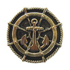 Tropical 1-5/16 Inch Diameter Brite Brass Cabinet Knob Tropical 1-5/16 Inch Diameter Brite Brass Cabinet Knob