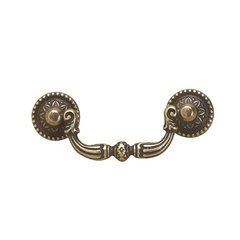 Louis XV 2-1/2 Inch Center to Center Burnished Brass Cabinet Bail Pull Louis XV 2-1/2 Inch Center to Center Burnished Brass Cabinet Bail Pull