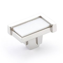 Tallmedge Knob 1-3/4 inch Diameter Polished Nickel/White Tallmedge Knob 1-3/4 inch Diameter Polished Nickel/White