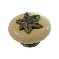 Country Casual Knob 1-1/2 inch Diameter Windover Antique and Oatmeal Country Casual Knob 1-1/2 inch Diameter Windover Antique and Oatmeal