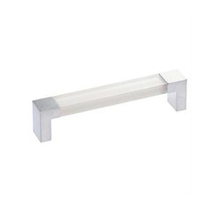 Mito 5-1/16 Inch Center to Center Satin Pearl & Frost Cabinet Pull Mito 5-1/16 Inch Center to Center Satin Pearl & Frost Cabinet Pull