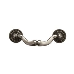 Rustique 3-1/2 Inch Center to Center Antique Pewter Cabinet Bail Pull Rustique 3-1/2 Inch Center to Center Antique Pewter Cabinet Bail Pull