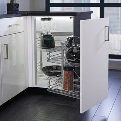 5707 Blind Corner Organizer W/ Soft Close 18" Opening Chrome 5707 Blind Corner Organizer W/ Soft Close 18" Opening Chrome