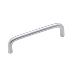 Brass Wire Pull 3-3/4 Inch Center to Center Brushed Chrome Cabinet Pull Brass Wire Pull 3-3/4 Inch Center to Center Brushed Chrome Cabinet Pull