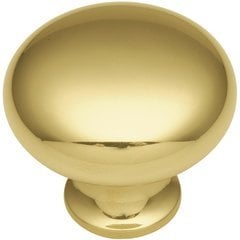 Solid Brass Knob 1-1/4" Dia Polished Brass Solid Brass Knob 1-1/4" Dia Polished Brass