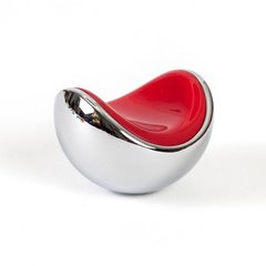Zest 1-9/16 Inch Diameter Red Polished Chrome Cabinet Knob Zest 1-9/16 Inch Diameter Red Polished Chrome Cabinet Knob