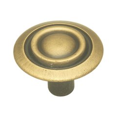 Cavalier 1-1/8 Inch Diameter Antique Brass Cabinet Knob Cavalier 1-1/8 Inch Diameter Antique Brass Cabinet Knob